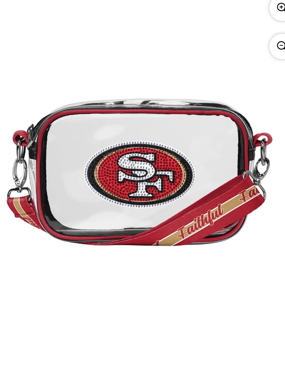Clear Crossbody Bag - Red & White